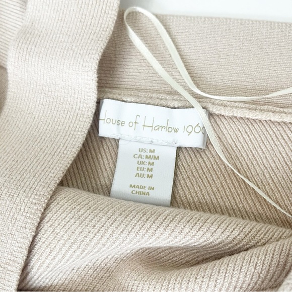 House of Harlow Ribbed Criss Cross Halter Top - Picture 3 of 5